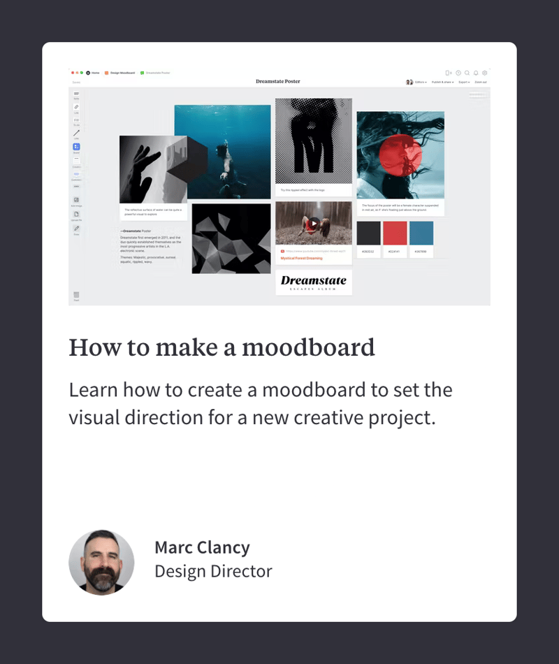Milanote
				card ui component
