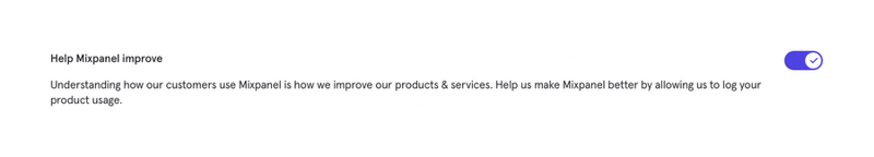 Mixpanel
				toggle/switch ui component
