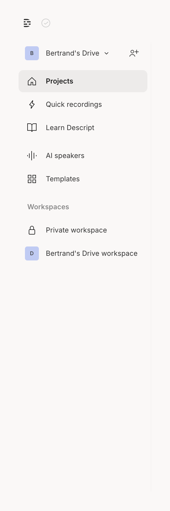 Descript
				vertical navigation ui component
