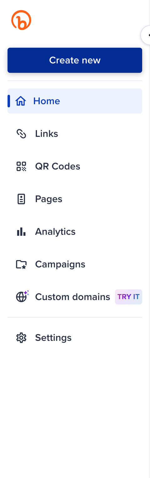 Bitly
				vertical navigation ui component