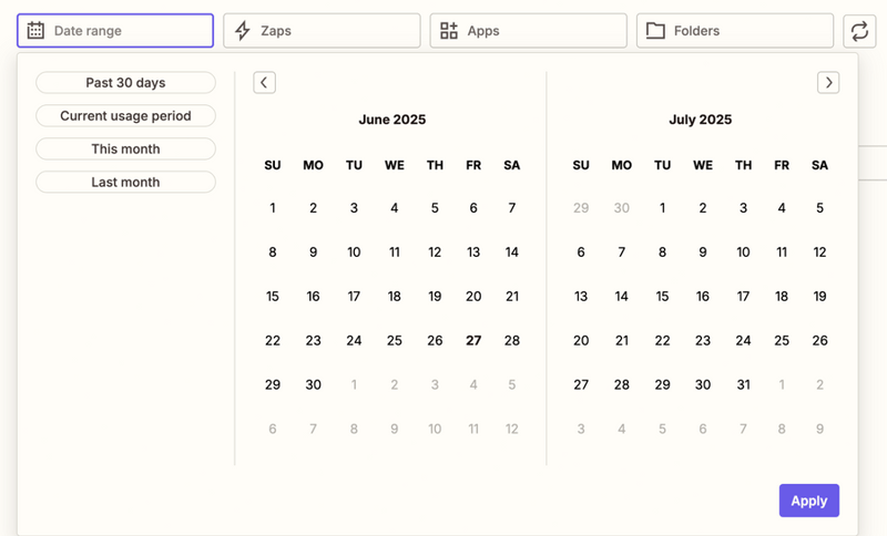Zapier
				datepicker ui component