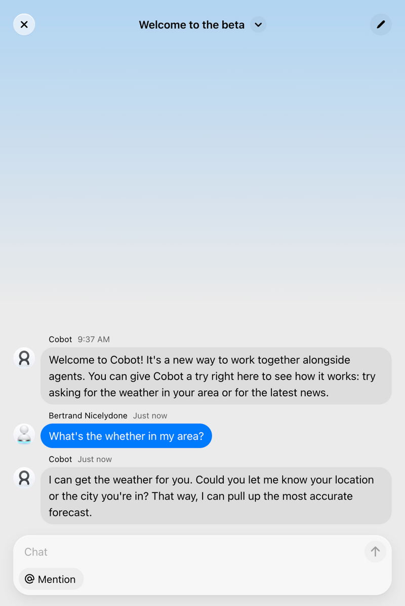 Cobot
				artificial intelligence ui component