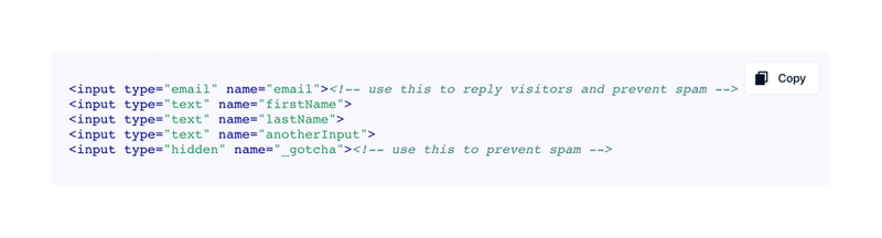 Formcarry
				code block ui component