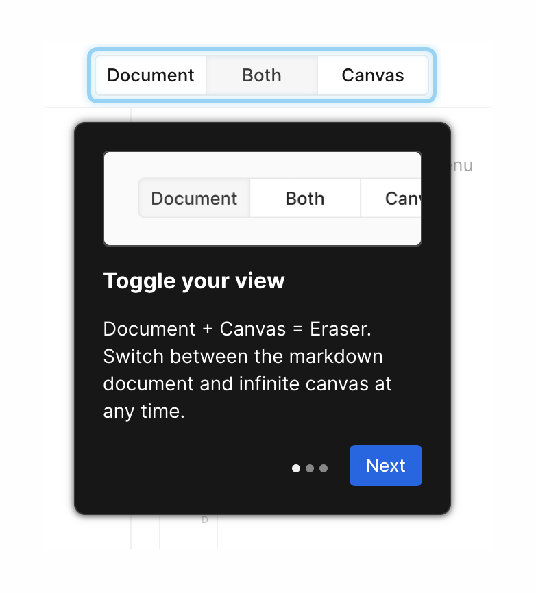 Eraser
				coachmark ui component
