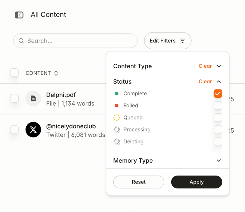 Delphi
				sorting & filtering ui component
