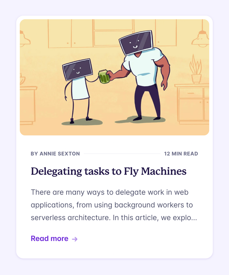 Fly
				card ui component
