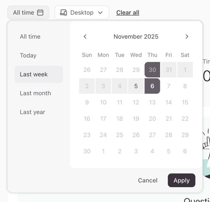 Typeform
				datepicker ui component