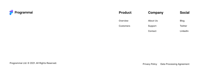 Programmai
				footer ui component