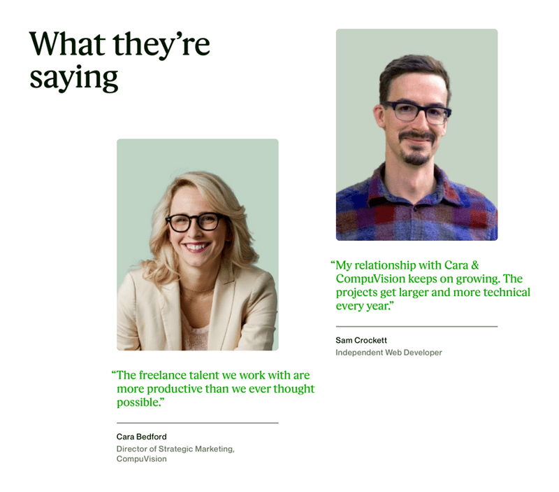 Upwork
				testimonial ui component