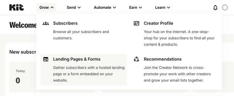 Kit
				flyout menu ui component