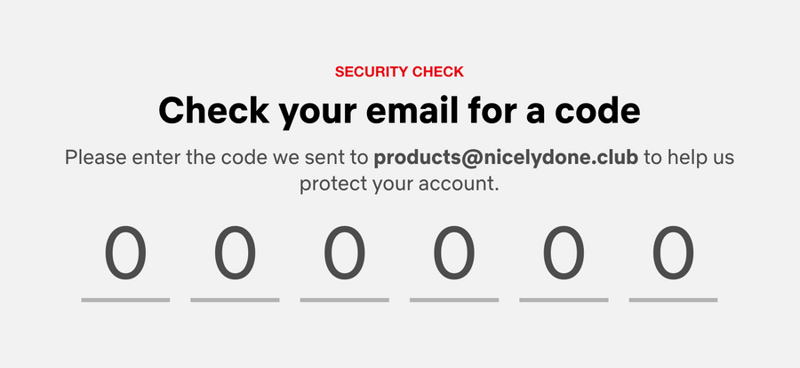 Netflix
				input code ui component