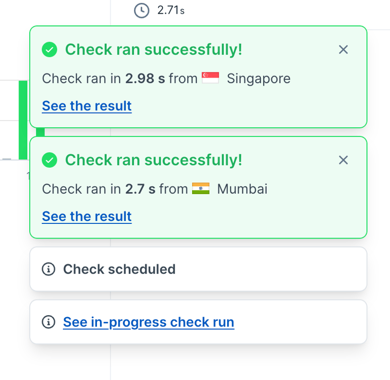 Checkly
				notification toast ui component