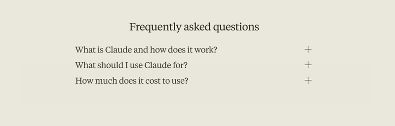 Claude
				faq ui component