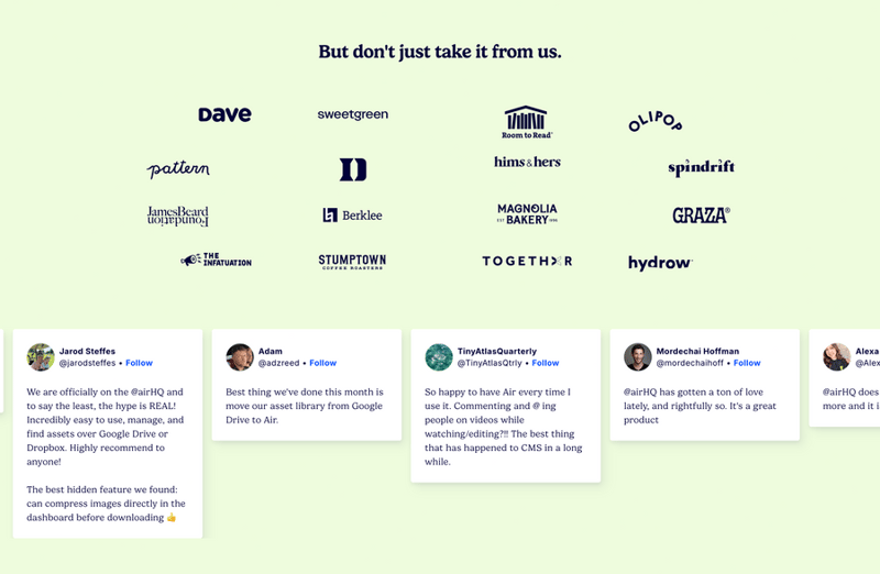 Air
				testimonial ui component