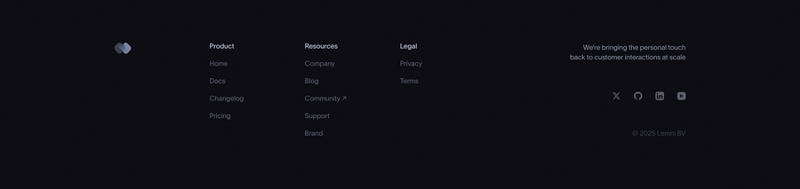 Lemni
				footer ui component