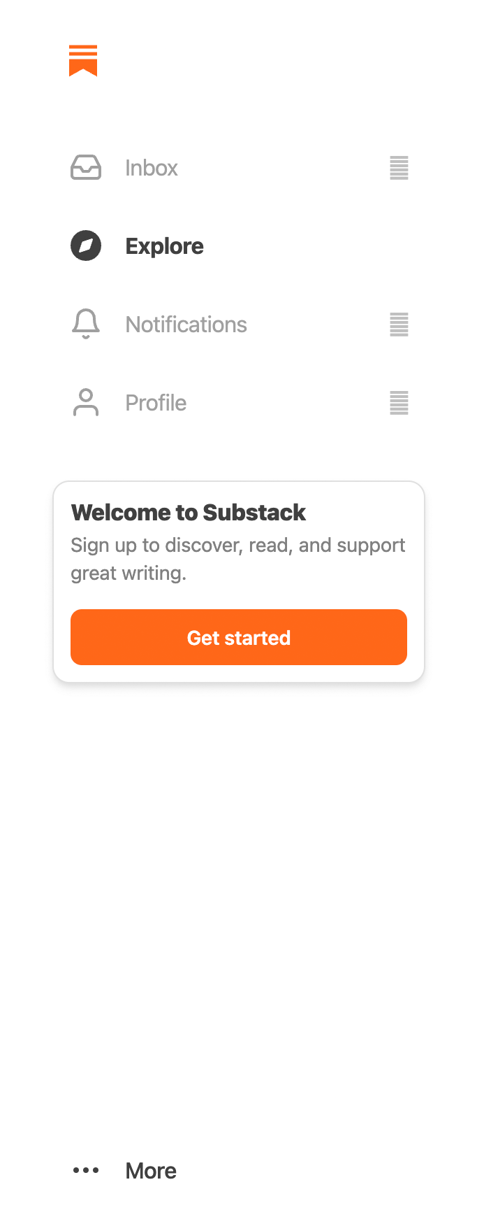 Substack
				vertical navigation ui component