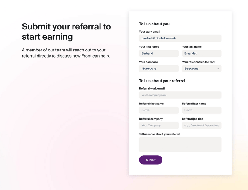 Front
			form layout form ui component