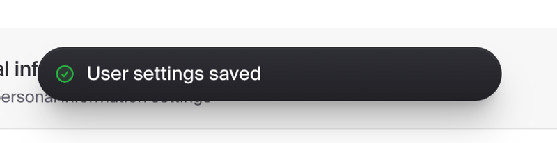 Clerk
				notification toast ui component