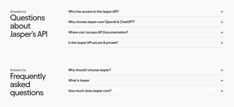 Jasper
				faq ui component