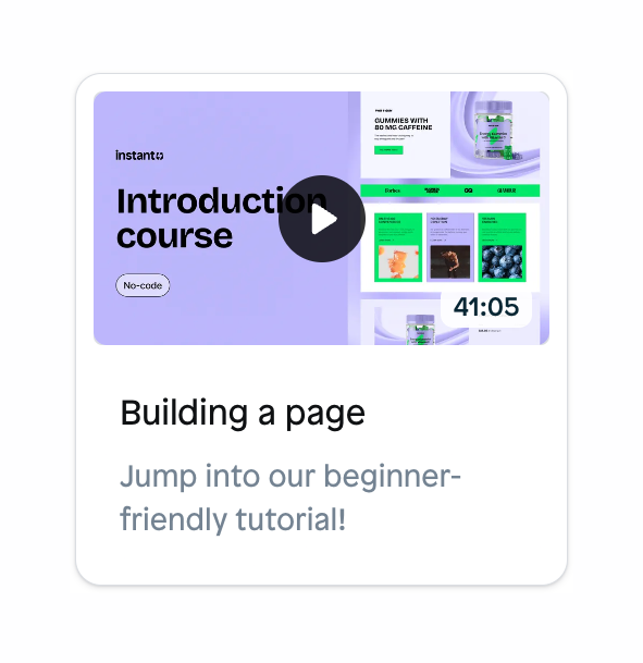 Instant
				card ui component