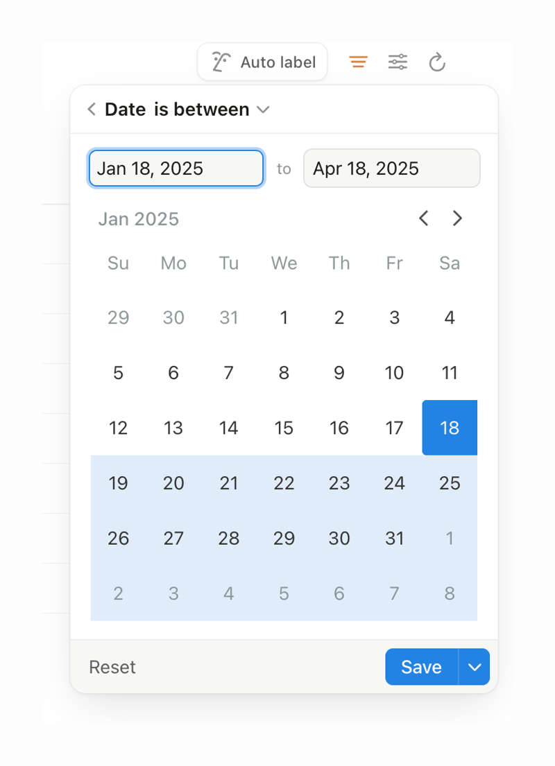 Notion Mail
				datepicker ui component