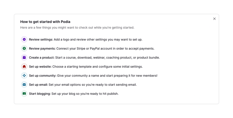 Podia
				stepper ui component