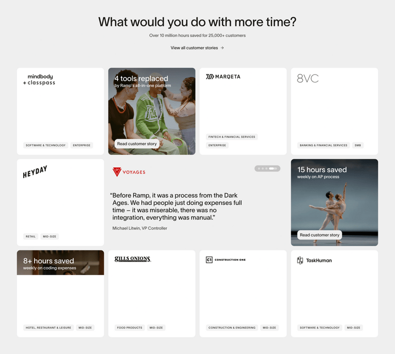 Ramp
				testimonial ui component