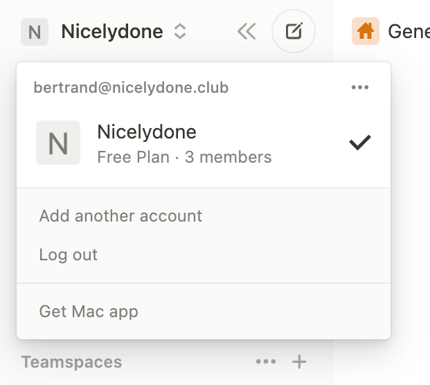 Notion
				dropdown menu ui component
