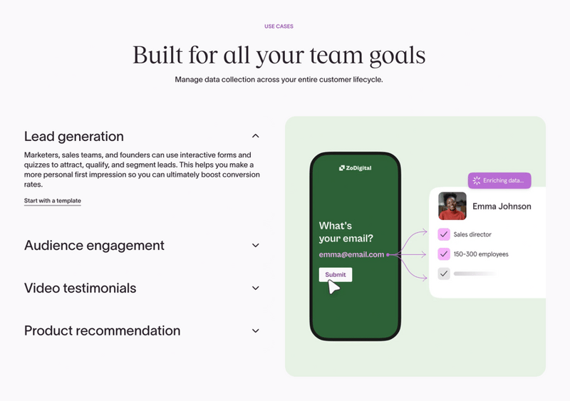 Typeform
				accordion ui component