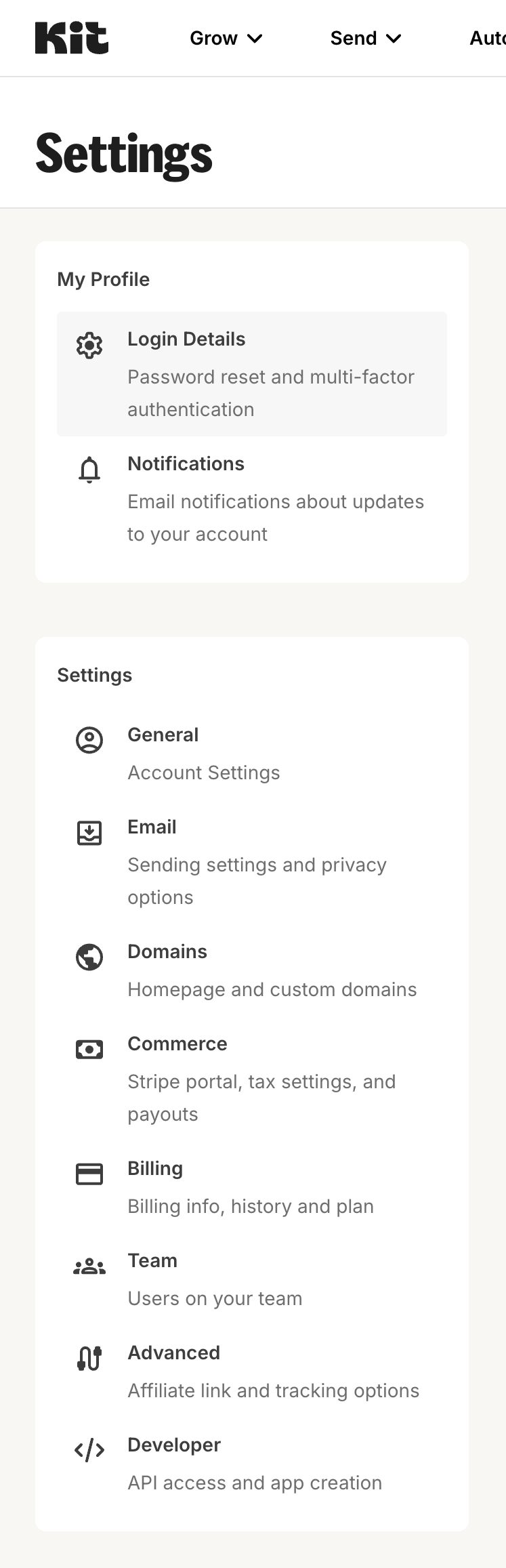 Kit
				vertical navigation ui component