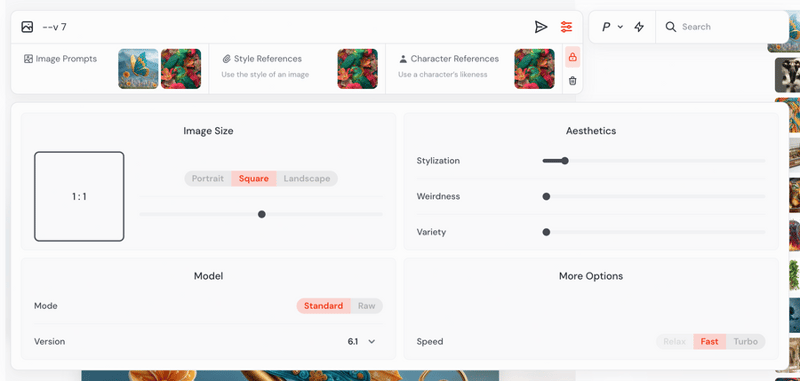 Midjourney
				slider ui component