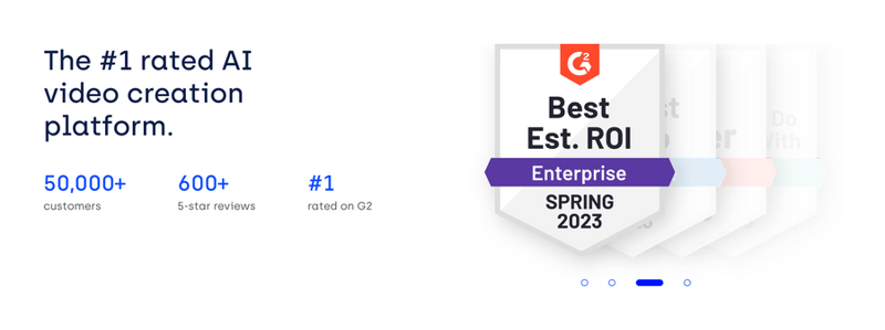 Synthesia
				social proof ui component