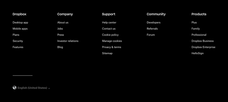 Dropbox paper
				footer ui component