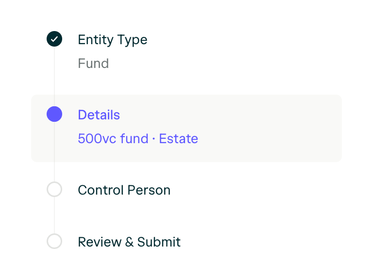 Angellist
				progress indicator ui component