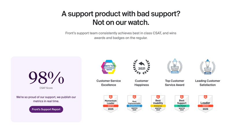 Front
				social proof ui component