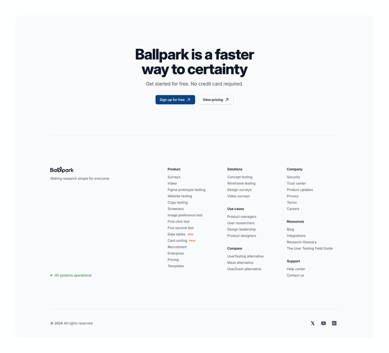 Ballpark
				footer ui component