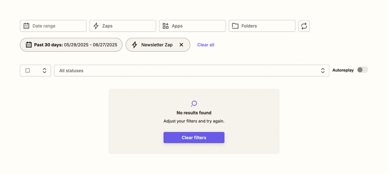 Zapier
				empty state ui component