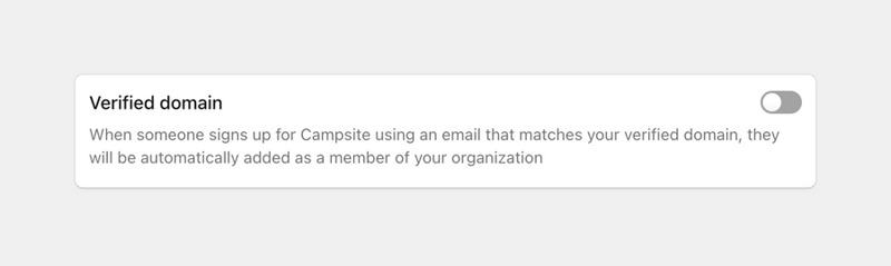 Campsite
				toggle/switch ui component