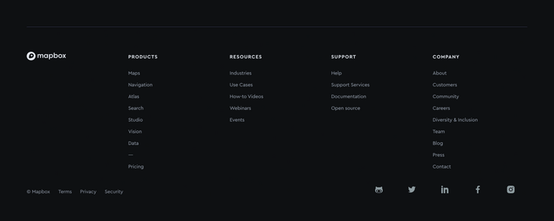 Mapbox
				footer ui component