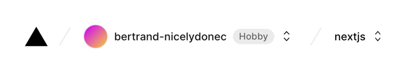 Vercel
				breadcrumb ui component