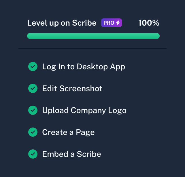 Scribe — Progress indicator component