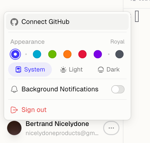Poolside — Dropdown menu component