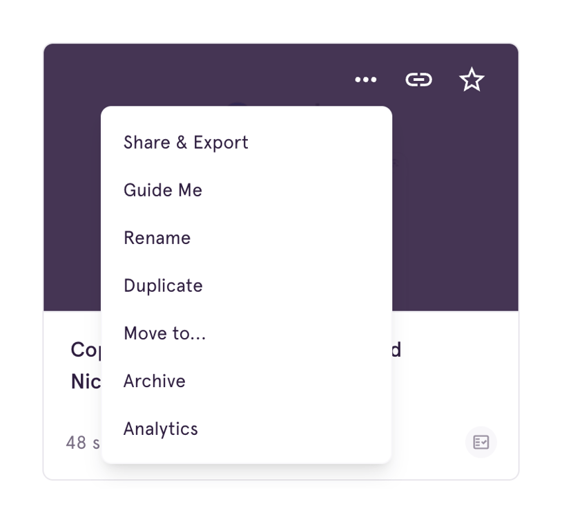 Tango — Dropdown menu component