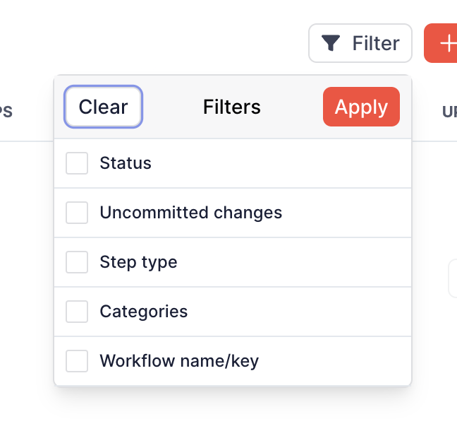 Knock — Sorting & filtering component