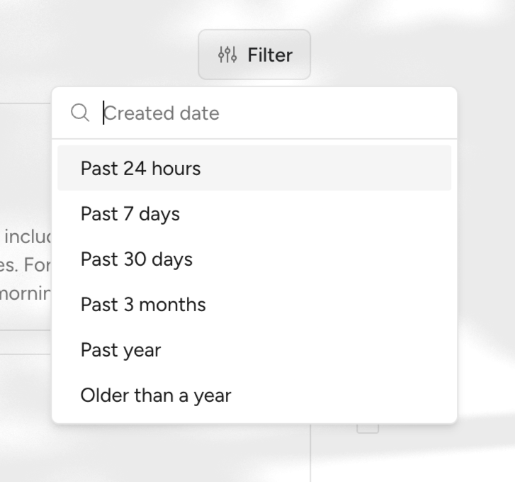 Cofounder — Sorting & filtering component