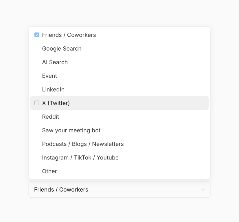 Lightfield — Input multi-select component