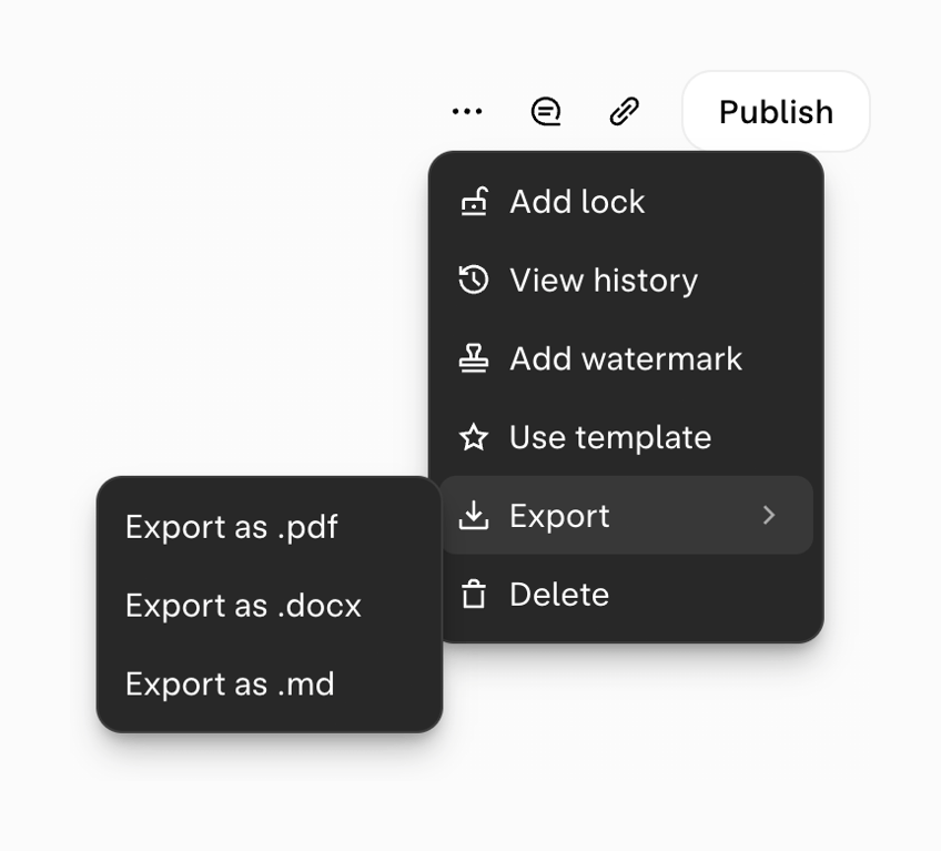 Skiff — Dropdown menu component