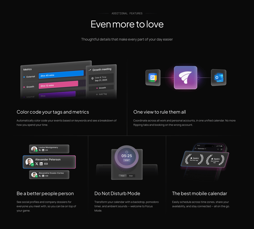 Vimcal — Bento box component