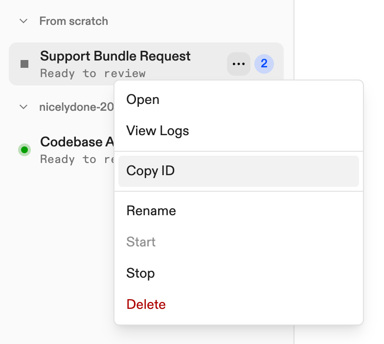 Ona — Dropdown menu component