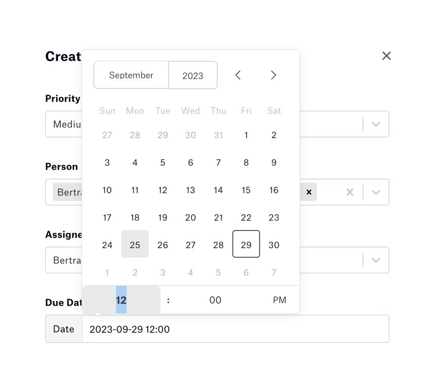 Distrobird — Datepicker component
